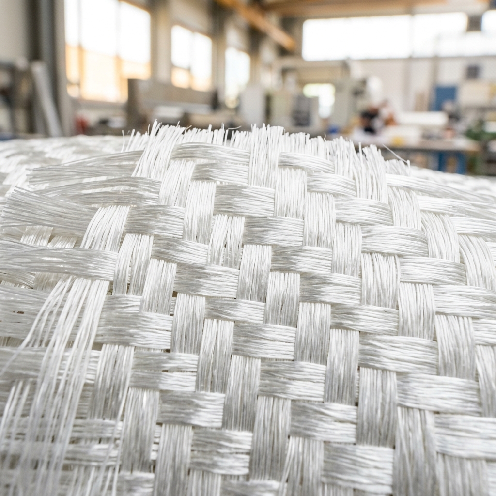 Raw texture of glass fabric weave