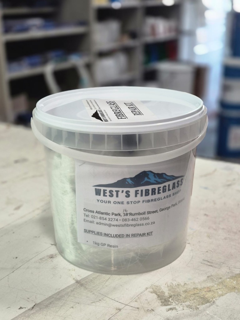 West's Fibreglass Repair Kit bucket